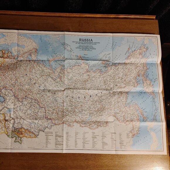 NATIONAL GEOGRAPHIC Communism to Capitalism Map of the Former Soviet Union 1993 - Picture 5 of 5